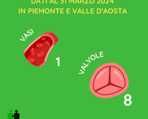 trapianti di valvole e vasi in Piemonte e Valle d'Aosta al 31 marzo 2024