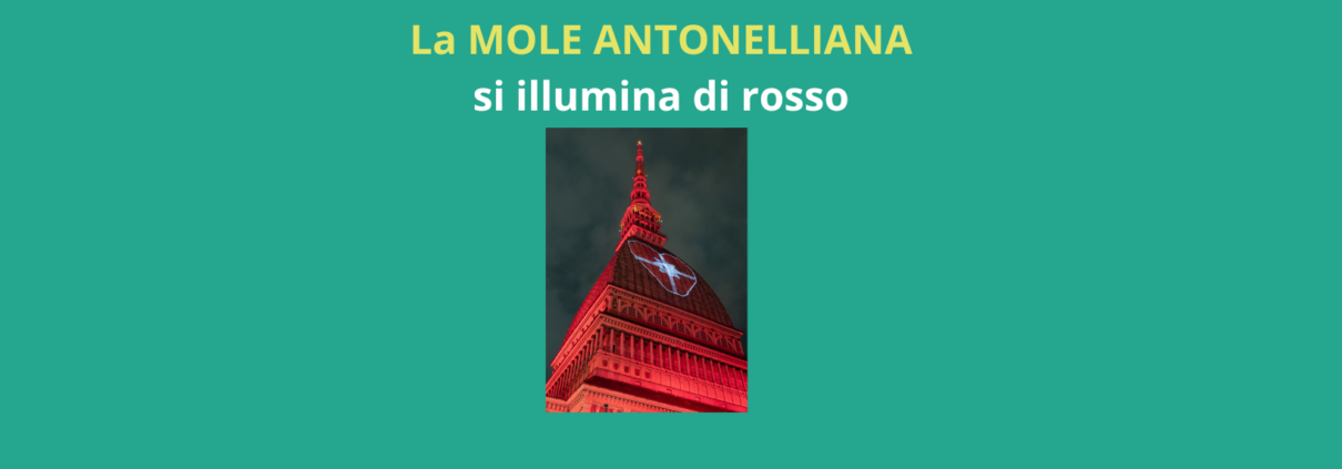 La Mole Antonelliana si illumina di rosso: un gesto per celebrare la Giornata Nazionale della Donazione e dei Trapianti